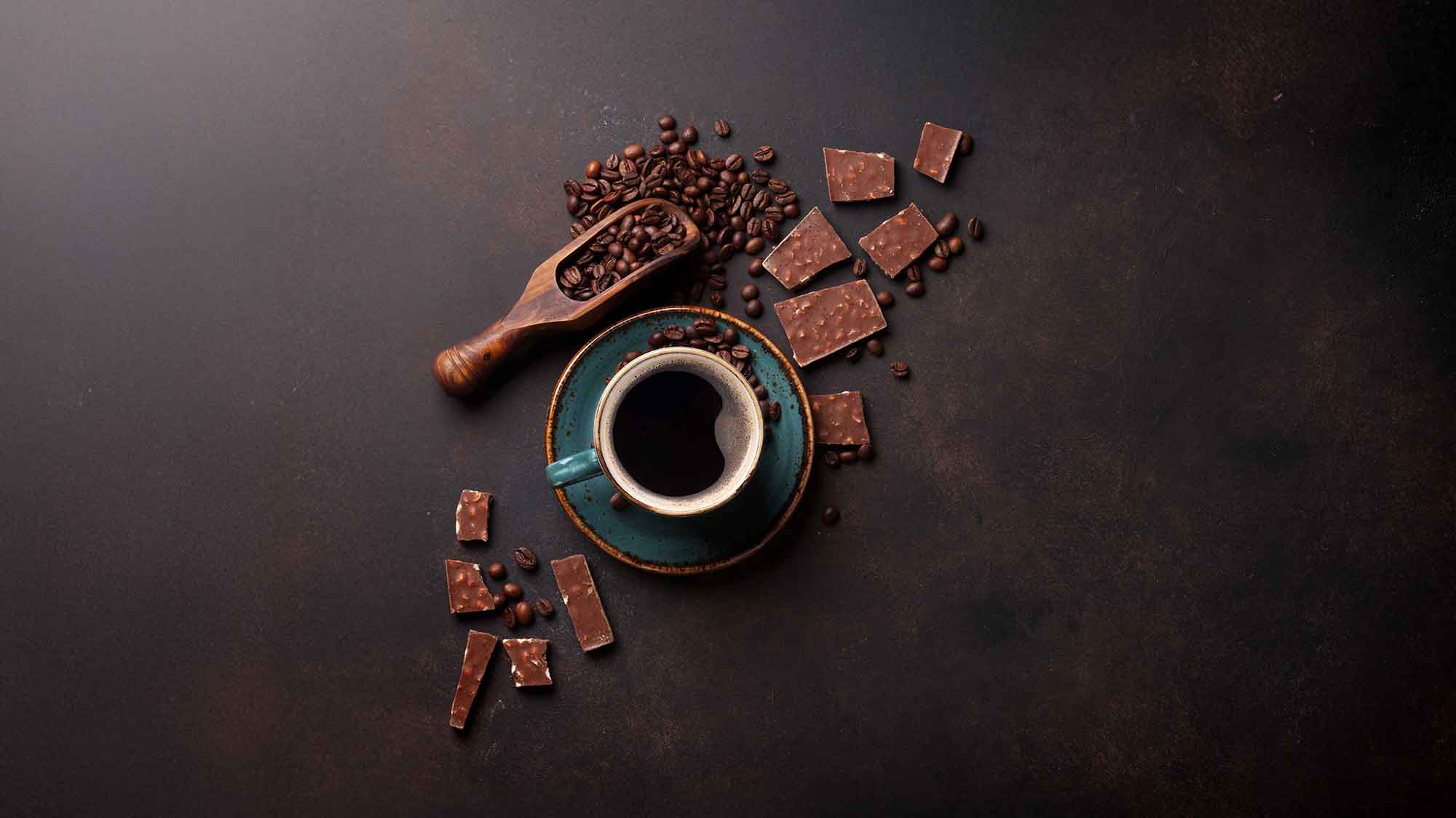 Sugar malaf choclate and coffee