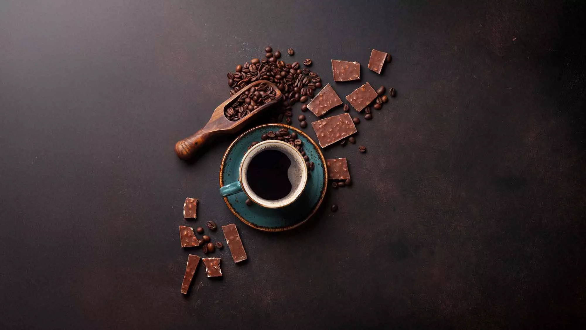 Sugar malaf choclate and coffee